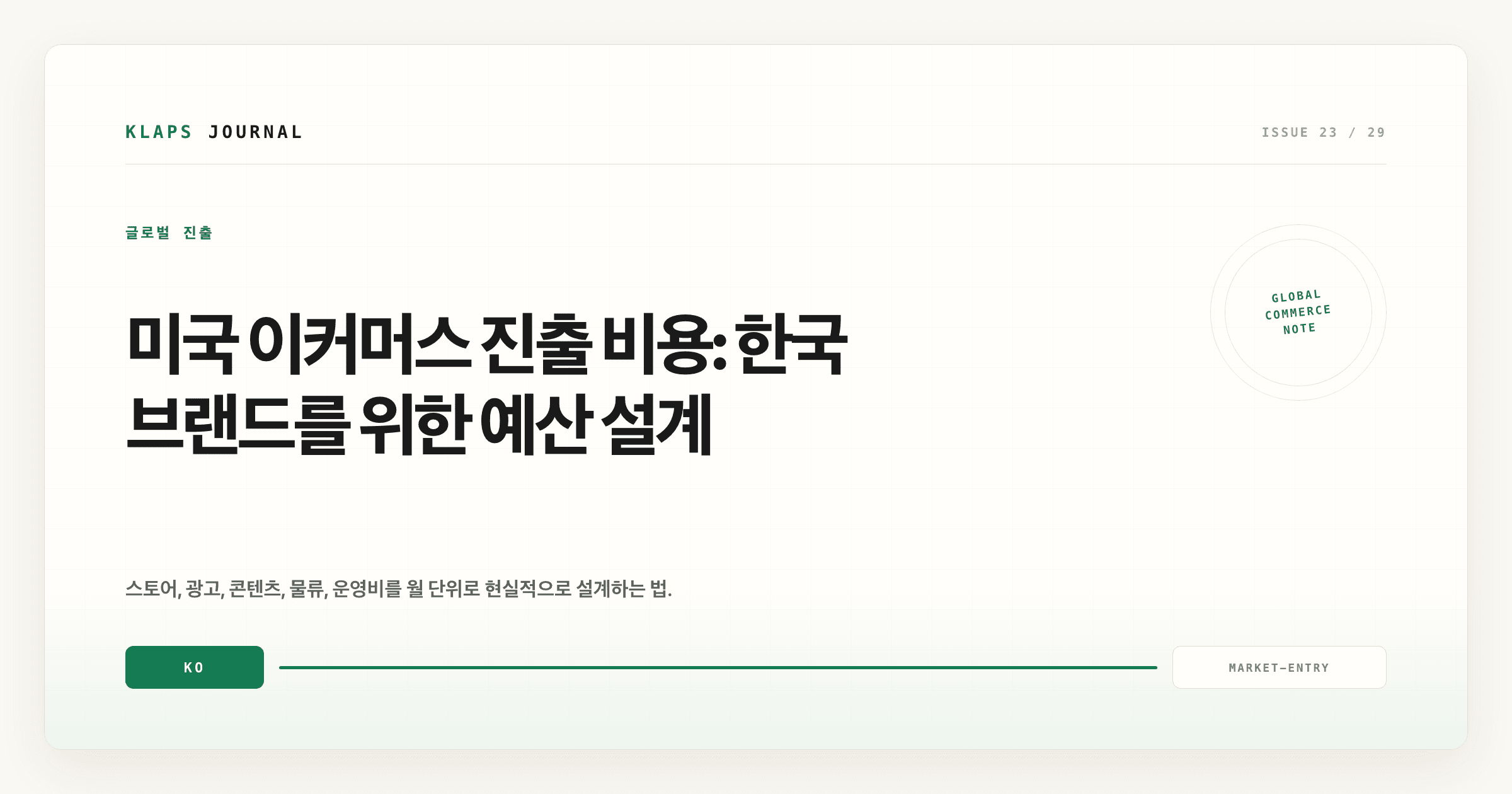 미국 이커머스 진출 비용: 한국 브랜드를 위한 예산 설계